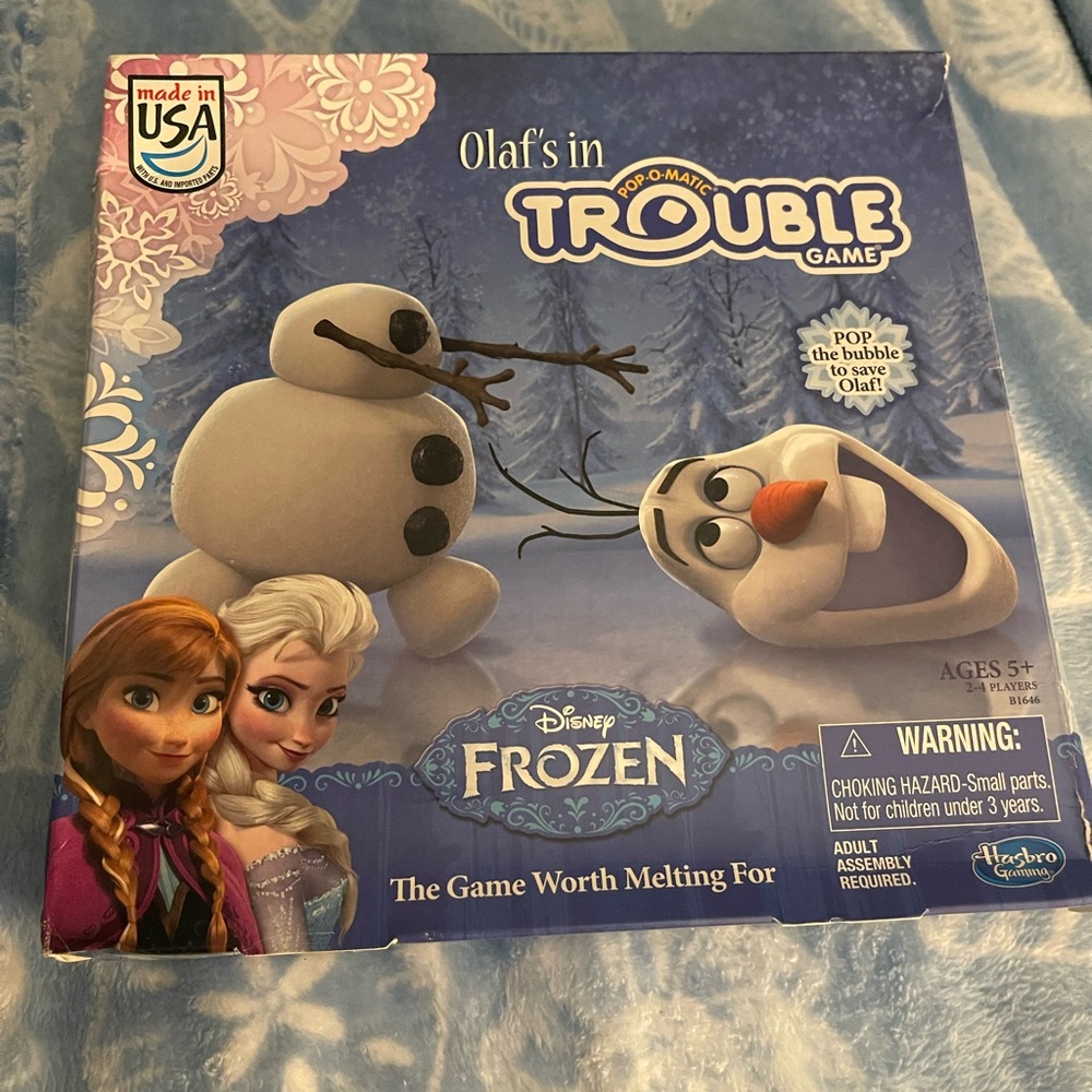 Hasbro Disney Frozen Olaf's Trouble Game - Purple and White